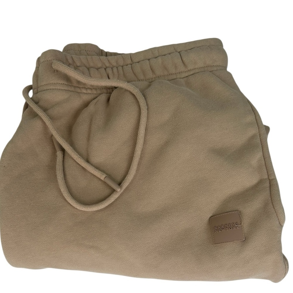 Forever 21 x Barneys New York Mens 2XL Tan Logo Cozy Lux Sweatpants Lounge Heavy